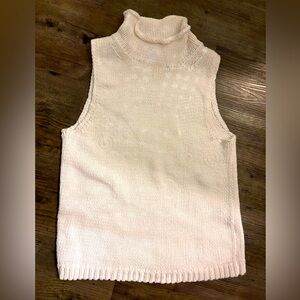 Jcrew Neck high sleeveless sweater - Size small - White